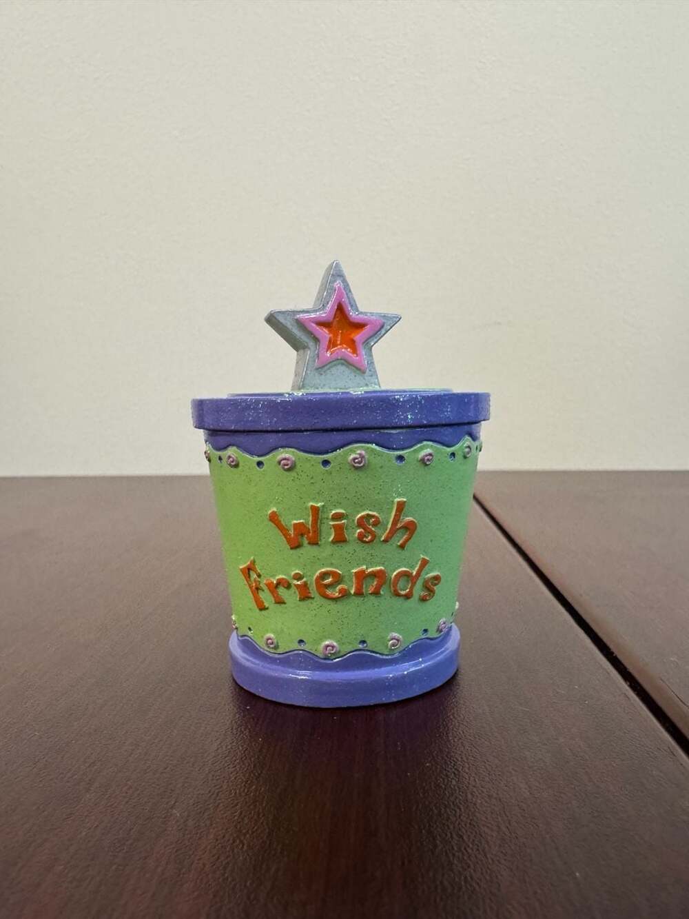Vintage Claire's Wish Friends Trinket Box with Star Lid